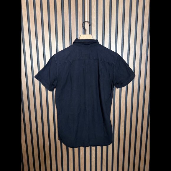 Buck Mason Button Shirt XS Mens Black Short Sleeve Luxury Fabric Top - Picture 2 of 8